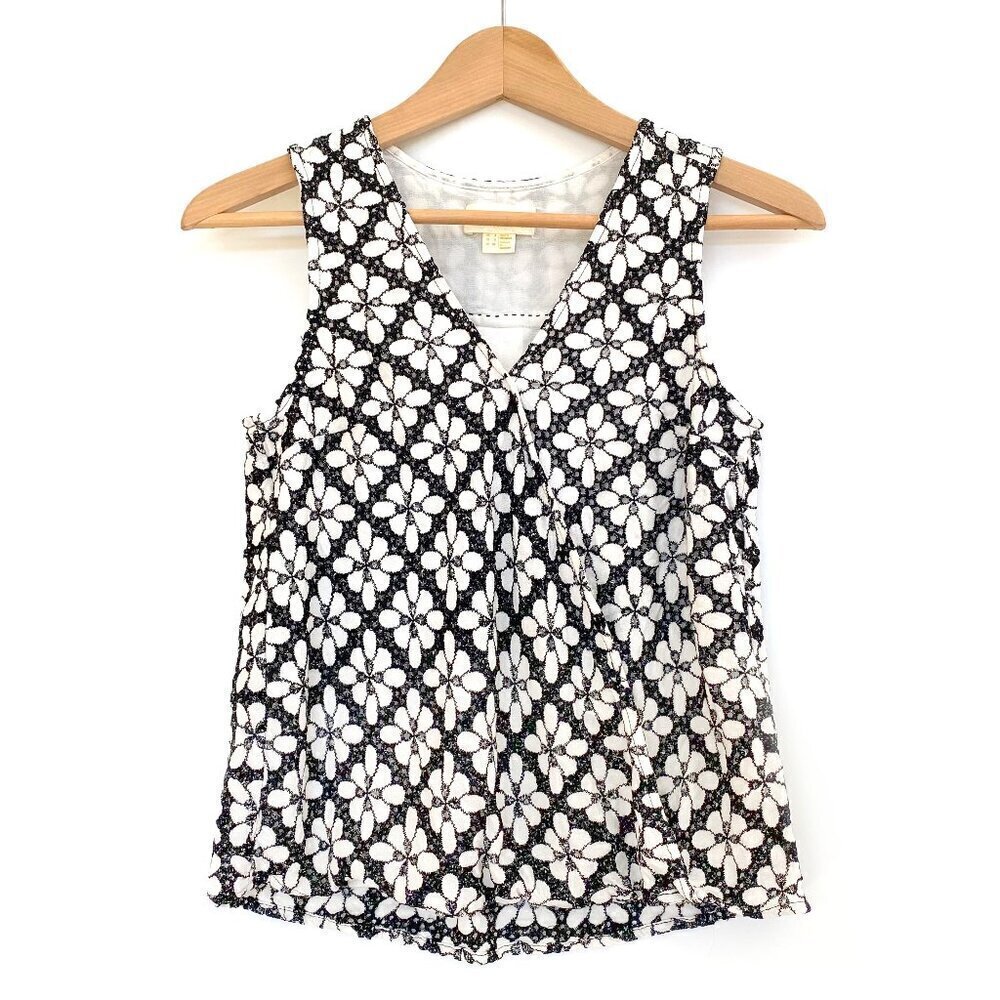 Maeve Anthropologie Coralie Eyelet Lace Sleeveless Faux Wrap Top Size 0